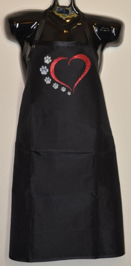 HEART WITH PAWS APRON