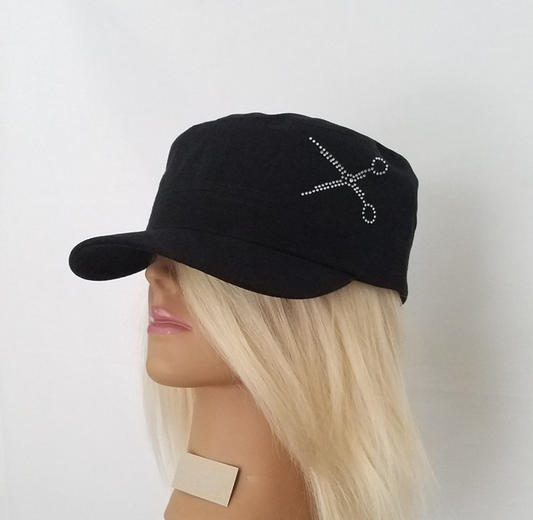 RHINESTONE SCISSOR HAT